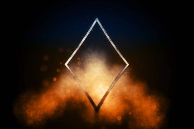 Elmas kart sembolü, iskambil kartı sembolü, mavi sembol