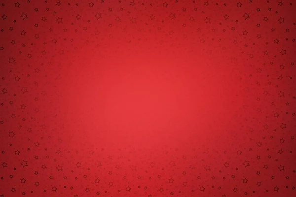 Rode Kerst Achtergrond Zwarte Grote Kleine Sterren Kerst Decoratie — Stockfoto