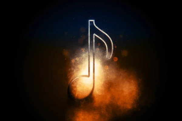 Символ Восьмой Ноты Музыкальный Фон Голубой Символ — стоковое фото