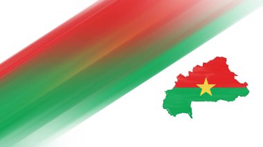 Burkina Faso haritası, bayrak haritası, Ulusal renk arkaplanı