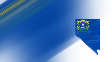 Nevada haritası, bayrak haritası, ulusal renk arkaplanı