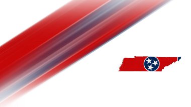 Tennessee haritası, bayrak haritası, ulusal renk arkaplanı