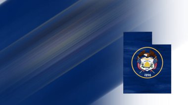 Utah haritası, bayrak haritası, ulusal renk arkaplanı