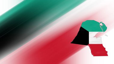 Kuveyt haritası, bayrak haritası, Ulusal renk arkaplanı