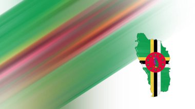 Dominica haritası, bayrak haritası, Ulusal renk arkaplanı