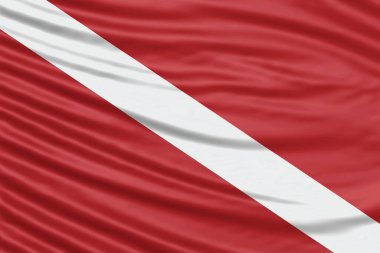 Dalgıç Aşağı Bayrak Dalgası Yaklaş, Dalış bayrağı arkaplanı