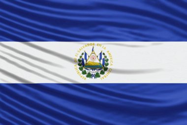 El Salvador Bayrak Dalgası Ulusal Bayrak Arkaplanı