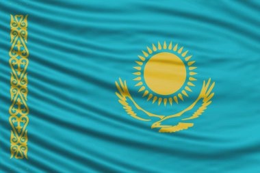 Kazakistan Bayrak Dalgası Ulusal Bayrak Arkaplanı
