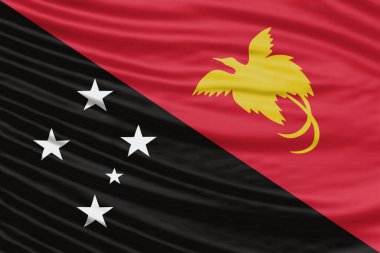 Papua Yeni Gine Bayrak Dalgası Kapanışı, ulusal bayrak arka planı
