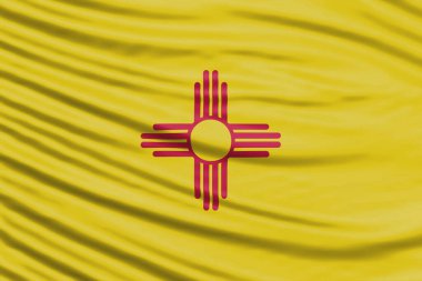 New Mexico Eyaleti Bayrak Dalgası Kapanışı, New Mexico bayrağı arka planı