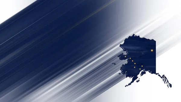 Mapa Alasca Mapa Bandeira Cores Nacionais Fundo — Fotografia de Stock