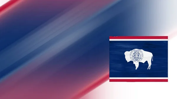 Karta Över Wyoming Flaggkarta Nationella Färger Bakgrund — Stockfoto