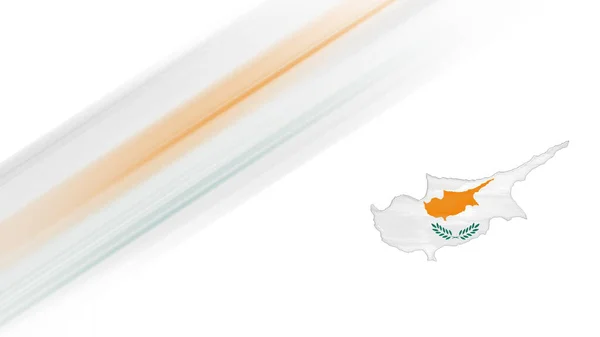Kaart Van Cyprus Vlaggenkaart Nationale Kleuren Achtergrond — Stockfoto
