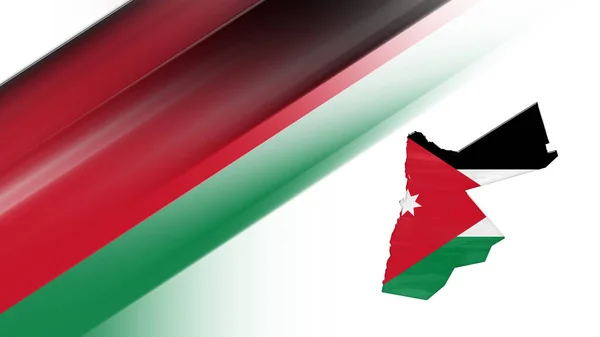 ヨルダン地図 旗地図 国内の色背景 — ストック写真