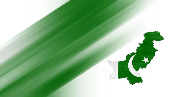 Mapa Pákistánu Vlajková Mapa Národní Barvy Pozadí — Stock fotografie