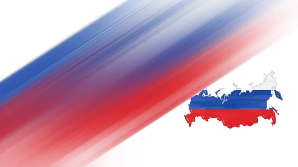 Mapa Rusia Mapa Bandera Fondo Colores Nacionales —  Fotos de Stock