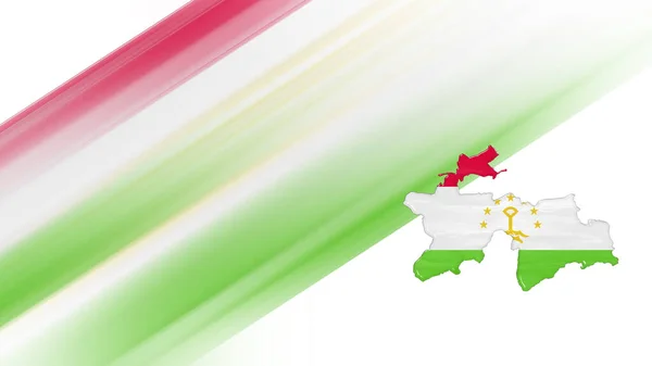 Map Tajikistan Flag Map National Colors Background — Stock Photo, Image