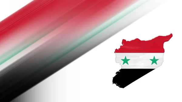 Map Syria Flag Map National Colors Background — Stock Photo, Image