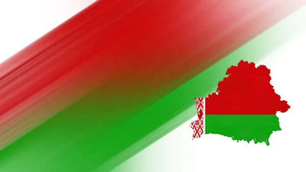 白俄罗斯地图 国旗地图 国家色彩背景 — 图库照片
