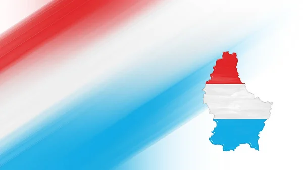 Mapa Lucemburska Vlajková Mapa Národní Barvy Pozadí — Stock fotografie