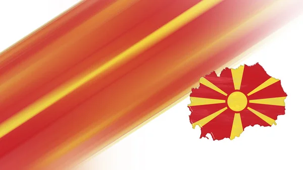 Carte Macédoine Nord Plan Drapeau Arrière Plan Des Couleurs Nationales — Photo