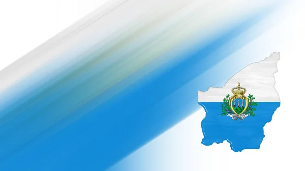 Mapa San Marina Vlajková Mapa Národní Barvy Pozadí — Stock fotografie