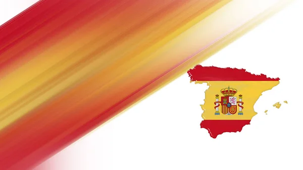 Landkarte Von Spanien Flaggenkarte Hintergrund Nationalfarben — Stockfoto