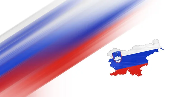 Karta Över Slovenien Flaggkarta Nationella Färger Bakgrund — Stockfoto