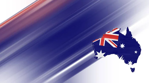 Map Australia Flag Map National Color Background — стокове фото