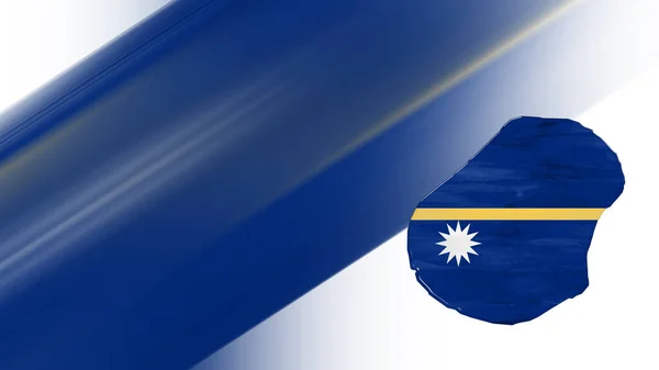 Mapa Nauru Mapa Bandeira Cores Nacionais Fundo — Fotografia de Stock