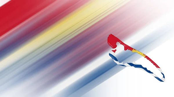 Карта Кирибати Карта Флага Фон Национальных Цветов — стоковое фото