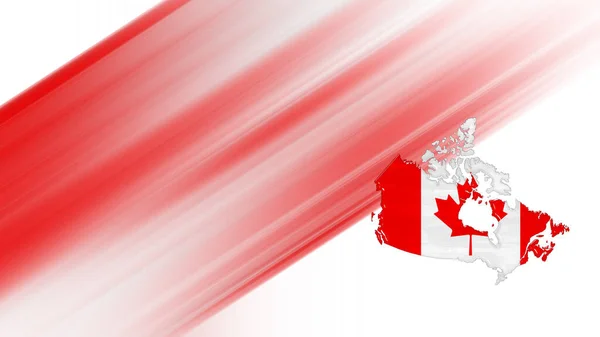 Mapa Canadá Mapa Bandera Colores Nacionales Fondo — Foto de Stock