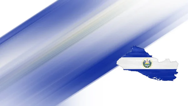 Mapa Salvadoru Vlajková Mapa Národní Barvy Pozadí — Stock fotografie