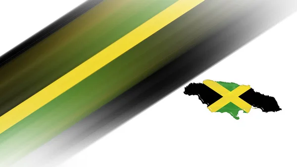 Mapa Jamajki Mapa Bandery Tło Kolorów Narodowych — Zdjęcie stockowe
