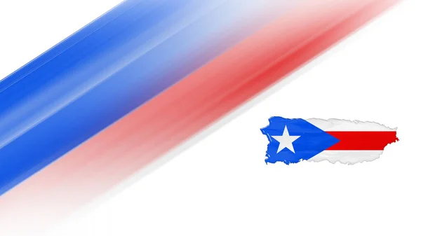 Karte Von Puerto Rico Flaggenkarte Hintergrund Den Nationalfarben — Stockfoto