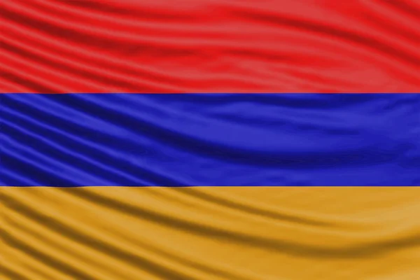 Armenien Flagga Våg Närbild Nationell Flagga Bakgrund — Stockfoto