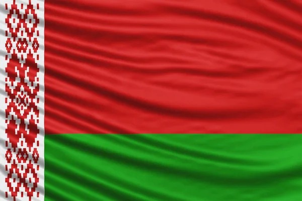 Belarus Bandeira Onda Close Fundo Bandeira Nacional — Fotografia de Stock