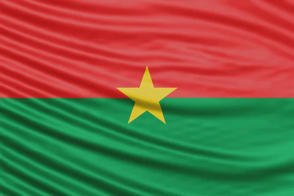 Burkina Faso Flag Wave Close National Flag Background — 스톡 사진