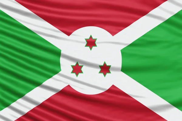 Burundi Flag Wave Close Národní Vlajka Pozadí — Stock fotografie
