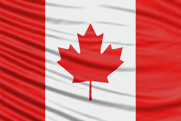 Canada Flag Wave Close Nationale Vlag Achtergrond — Stockfoto