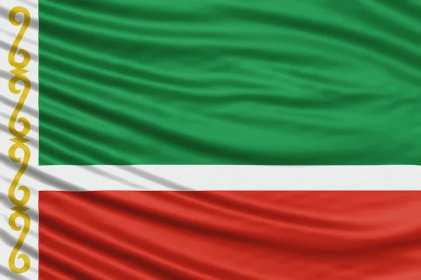 Chechnya Flag Wave Close National Flag Background — Stock Photo, Image