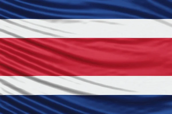 Bandeira Costa Rica Wave Close Fundo Bandeira Nacional — Fotografia de Stock