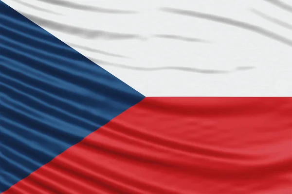 República Checa Bandera Wave Close Fondo Bandera Nacional —  Fotos de Stock