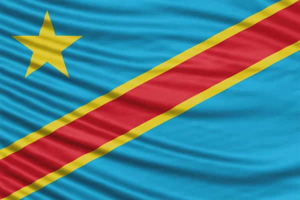 Democratic Republic of Congo Flag Wave Close Up, national flag background