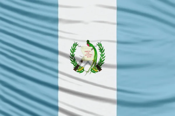 Bandeira Guatemala Wave Close Fundo Bandeira Nacional — Fotografia de Stock