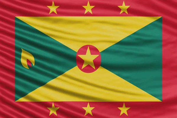 Grenada Flag Wave Close Close National Flag Background — 스톡 사진