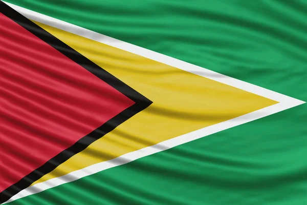 Guyana Flag Wave Close Sfondo Della Bandiera Nazionale — Foto Stock