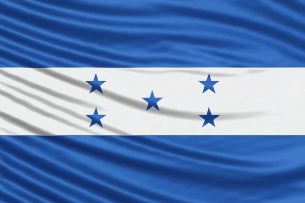 Honduras Flag Wave Close Nemzeti Zászló Háttér — Stock Fotó