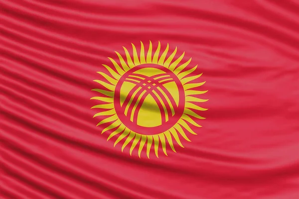 Kyrgyzstan Flag Wave Close National Flag Background — Stock Photo, Image