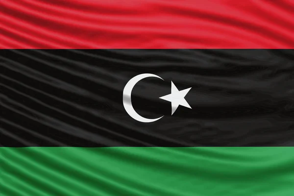 Libya Flag Wave Close National Flag Background — Stock Photo, Image